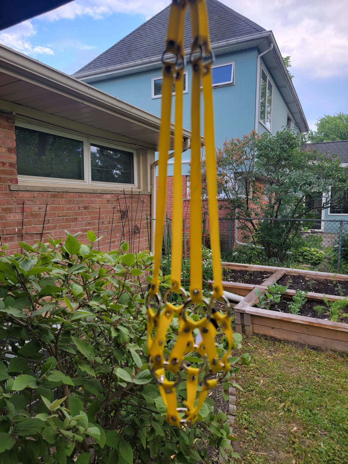 Ready to Ship Single Small Bondage Plant Hanger Yellow