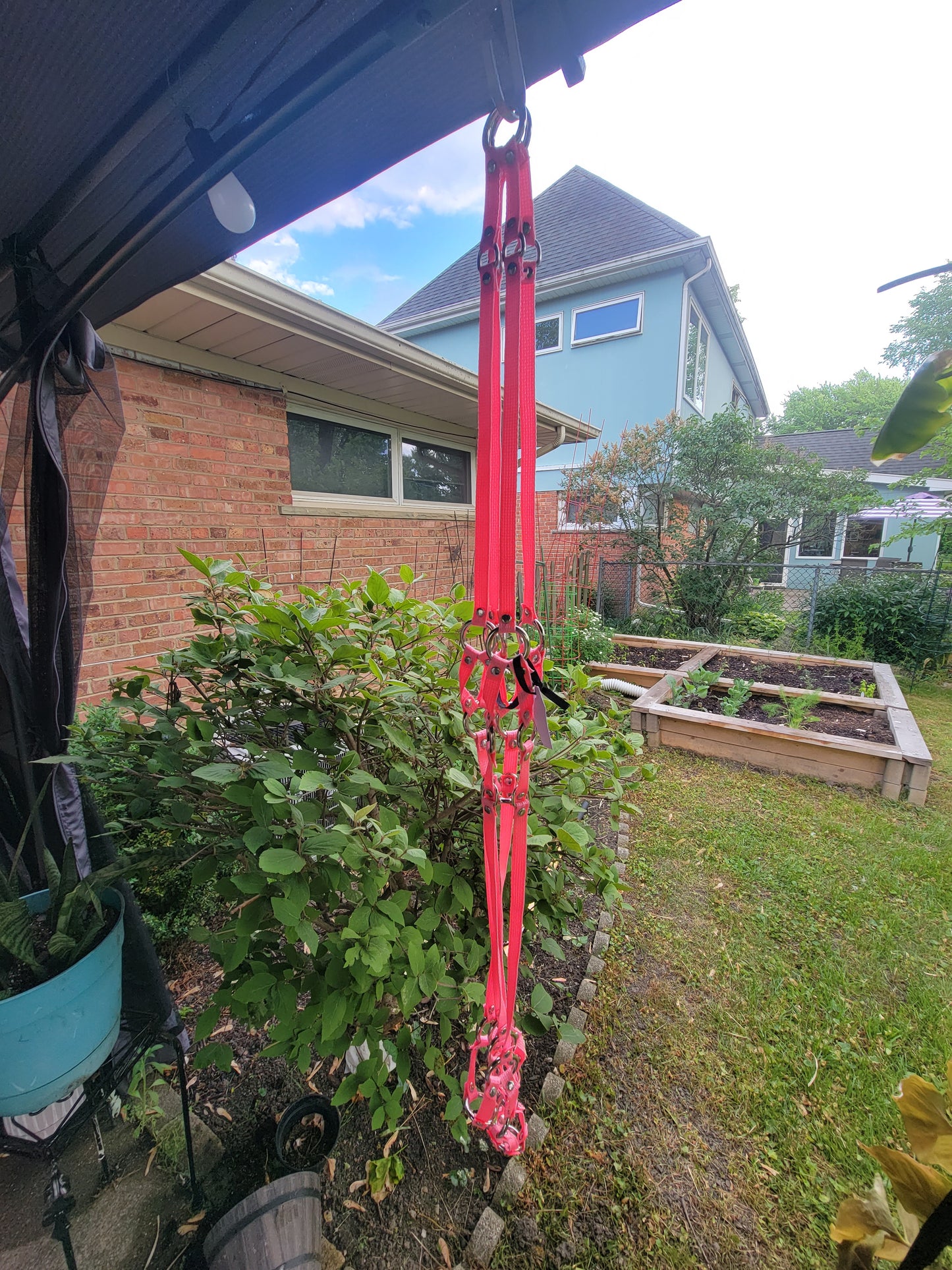 Ready to Ship Double Small Bondage Plant Hanger Pink