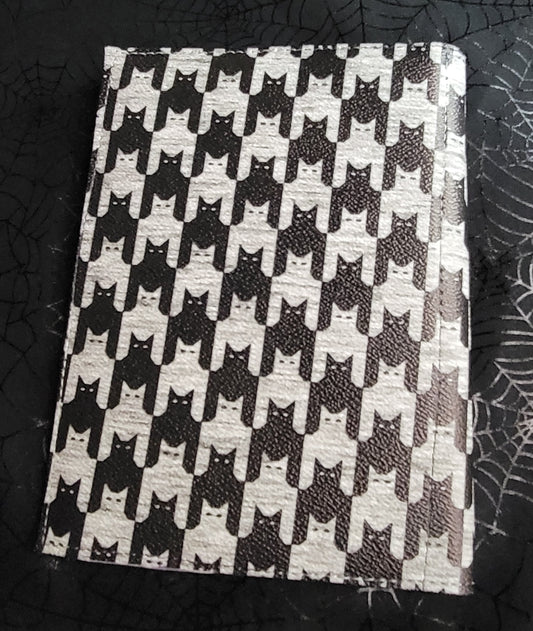 Black & Gray Meowstooth Mini Legal Pad Cover