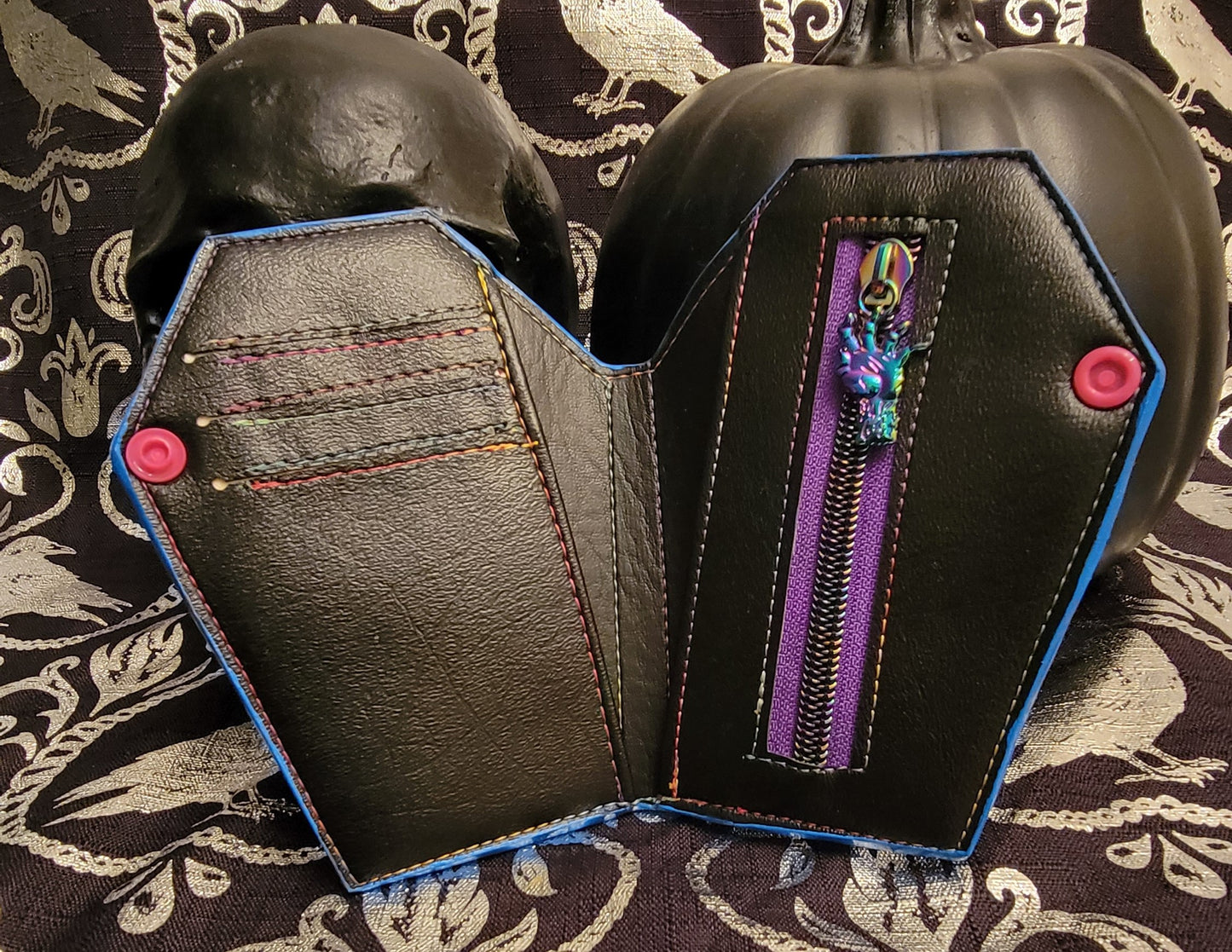 Rainbow Zombie Coffin Wallet