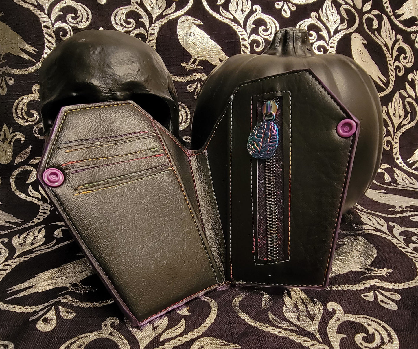 Rainbow Zombie Coffin Wallet