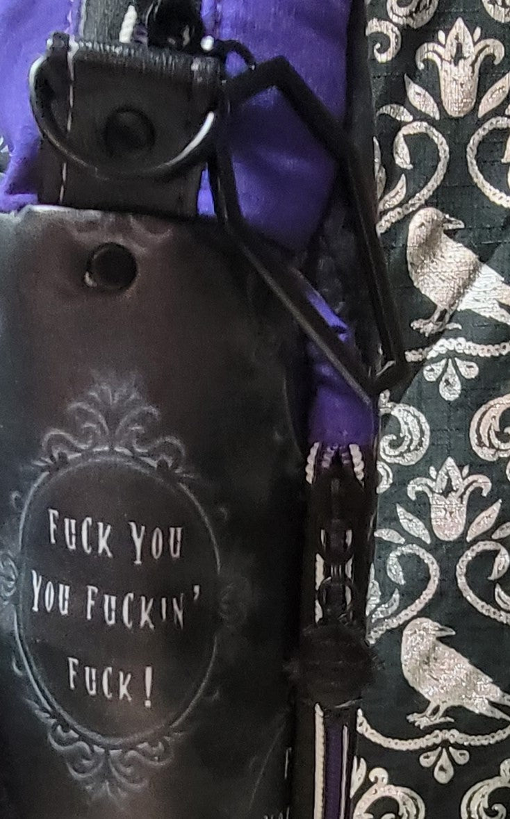 F* You You F*ing F*ck Convertible Coffin Purse Backpack