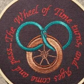 Wheel of Time inspired embroidered Apron with Pockets. Multiple designs available!