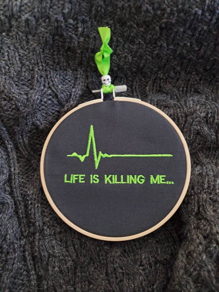 Type O Negative Embroidery sign wall hanging