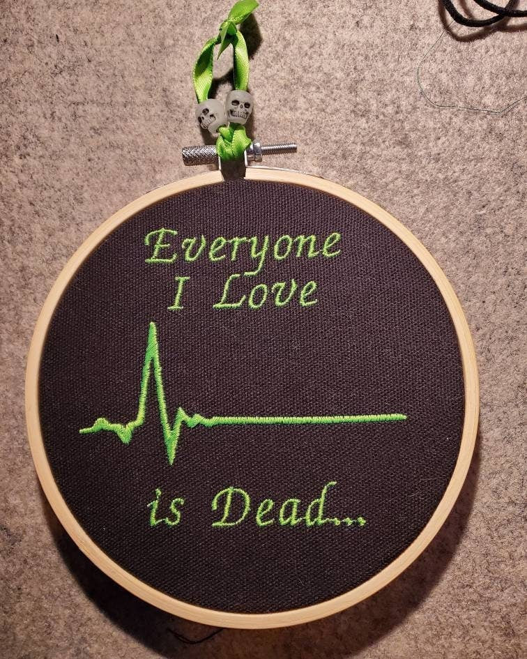 Type O Negative Embroidery sign wall hanging